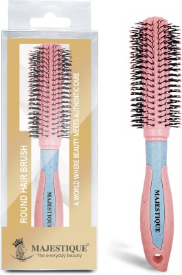 MAJESTIQUE Roller Hair Brush, Round Hair Brush for Blow Drying & Hair Styling