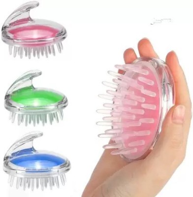 Glamezone Scalp Massager Exfoliator Shampoo Brush with Soft Silicone Pack of 4