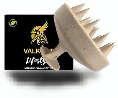 VALKYRIE Scalp Massager Shampoo with Soft Silicon Bristles, Scalp Exfoliator