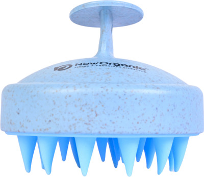 Now Organic Wheat Straw Scalp Massager Soft Silicone Bristles | Stress-Relieving