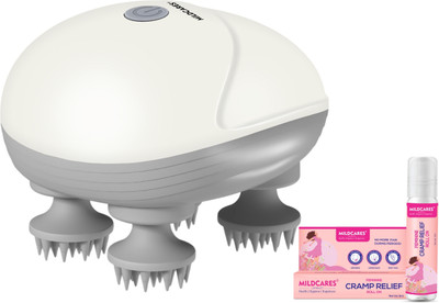 MildCares Rechargeable Scalp Massager | 4 Rotating Nodes | For Hair Growth & Stress Relief