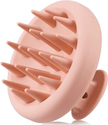 KIRA 1Pc Hair Scalp Massager Shampoo Brush with Soft Silicone Bristles (Beige)