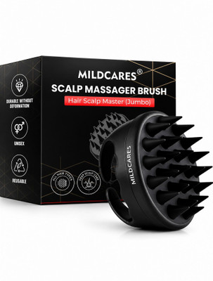 MILDCARES Hair Scalp Massager Brush | Soft Silicone Scrubber for Hair Growth Dandruff Care