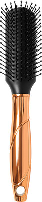 KIRA Flat Paddle Hair Brush with Chrome Handle for Detangling