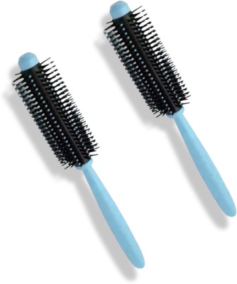 MICLAC Professional round comb for women,Curling comb roller for men 2PCS,Multicolor