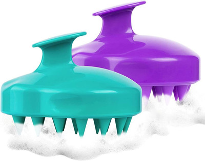 JYOTCREATION Scalp Exfoliator Dandruff Removal Scalp Massager,Soft Silicone Bristles Massager