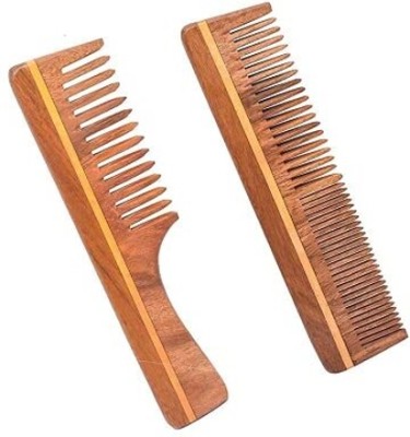 ANACOS Natural Neem Wood Hair Kangi Combo for Women And Men(Pack of 2)