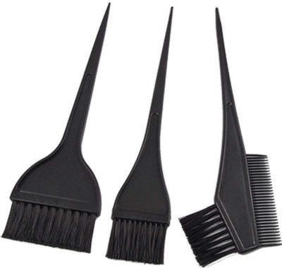 Leplion 3 pcs Hair Colouring Dye Brushes Comb Brush Set for Men and Women