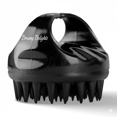 Dreamy Delights Hair Scalp Massager Brush Soft Silicone Scrubber for Hair Growth Dandruff Care