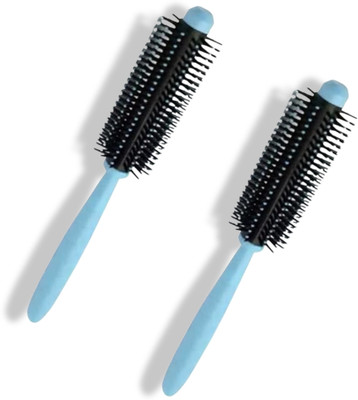 MICLAC Professional round comb soft 2PCS,Multicolor