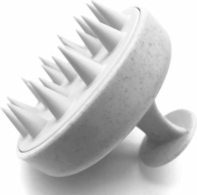 Squzaz Silicone Scalp Massager with Soft Silicone Bristles ( WHITE )