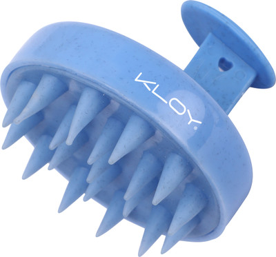 KLOY Round Hair Scalp Massager Shampoo Brush with Soft Bristles Anti Dandruff- Blue