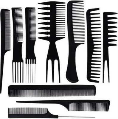 MAYU 10Pcs Pro Salon Hair Cut Styling Hairdressing Barbers Combs Brush Set