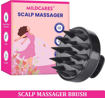MildCares Scalp Scrubber & Exfoliator | Silicone Scalp Massager for Dandruff Removal deal from flipkart