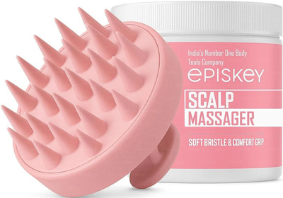 Episkey Scalp Massager Brush With Soft Silicon Bristles For Men & Women | Pink-JP35