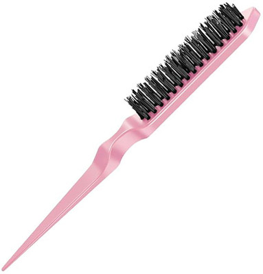 D-DIVINE Teasing Brush Rat Tail Combs for Back Combing, Root Teasing to Add Volume Pink