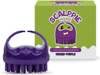 Scalppie Intense Silicone Hair Scalp Massager & Shampoo Brush Prevents Dandruff -Purple