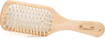 Organic B Rectangular Paddle Hairbrush | Wooden | Small