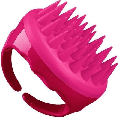 VALKYRIE Scalp Massager Shampoo Brush With Soft Silicon Bristles For Men & Women | Pink