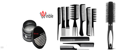 Winble 10pc comb set + salone roller comb