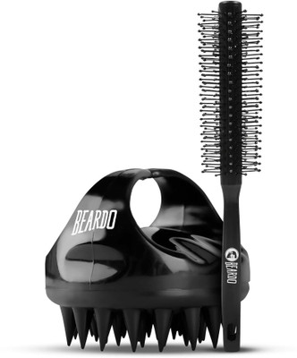 BEARDO Advance Scalp Massager & Roller Brush for Men| Hair comb |Soft Silicone Bristles