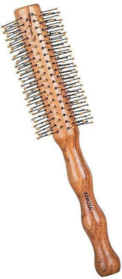 Ankita Round Wooden Hair Brush with Nylon Flexible Bristle