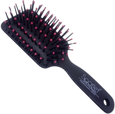 Scarlet Line Small Paddle Brush Flexible Soft Nylon Ball Straight Thin Long Short Dry Hair