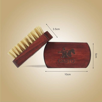 CASTO Bristle Beard Brush & Mustache Brush For Men for a Healthy Beard & Styling