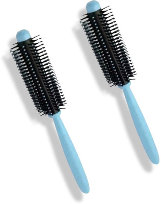 MICLAC Professional round comb for blow drying 2PCS,Multicolor