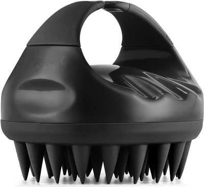 JIGSHTIAL Hair Scalp Massager Exfoliator Brush with Soft Silicone Bristles Anti Dandruff