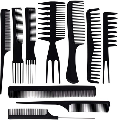 Lariox Professional Hair Combs Salon Styling Tools Comb Set 10 Piece