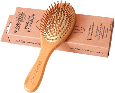 OROSSENTIALS Wooden hair brush for Women & Men Boar Bristle Wooden Hair Brush