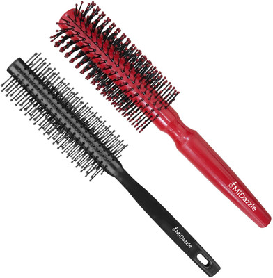 Omidazzle Cushioned & Flat Hair Brush Styling, Detangling and Grooming