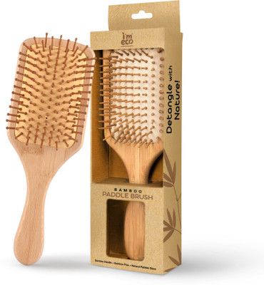 62% OFF on i'm eco Bamboo Hair Brush with bamboo bristles | Paddle Hair Brush 62% OFF on i'm eco Bamboo Hair Brush with bamboo bristles | Paddle Hair Brush