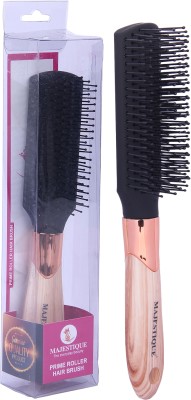 MAJESTIQUE Hair Brush 8 Row Flat Brush - Bio-Friendly Detangling Brush