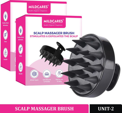 MildCares Scalp Scrubber & Exfoliator | Silicone Scalp Massager for Dandruff Removal