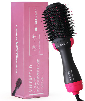 SUPERSTUD Hot Air Brush Hair Dryer | Hair Styler, Straightener & Curler Hair Curler