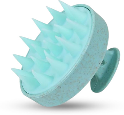 Zeyu Hairs Scalp Massager Shampoo Brush Wheat Straw Body With Silicon Long Bristles