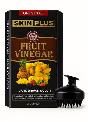 SKINPLUS Brown Gel Color Professions Hair Colour|Fruit Vinegar|Shampoo Massager , Dark Brown