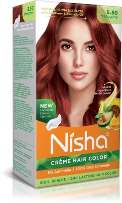 Nisha Creme Hair Color 5.5 MAHOGANY , MAHOGANY 5.5