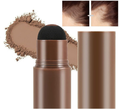 MYEONG Hair Line Root Touch Up and Eyebrow Powder Stick , Dark brown