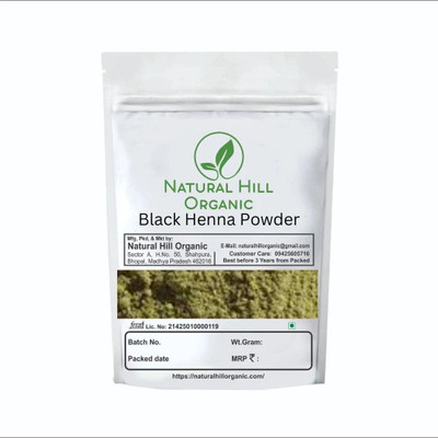 NATURAL HILL ORGANIC Black Henna Powder , Black
