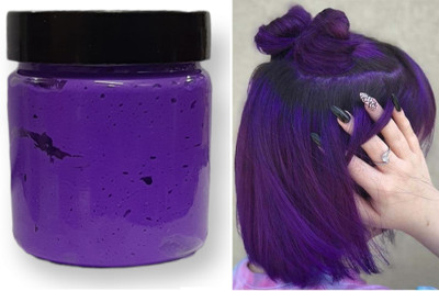 GFSU - GO FOR SOMETHING UNIQUE Hair color wax washable instant hair colour, man & woman , Purple