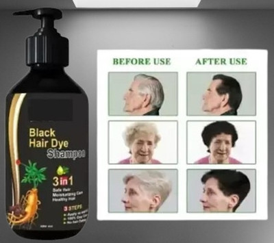 ACTIWOW Actiwow_ 3 in 1 Hair Dye Instant Black Hair Shampoo for Women & Men , Black