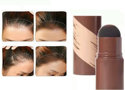 Lui Pui TEMPORARY 2 IN 1 BLACK COLOR HAIR LINE SHADOW STICK POWDER , BLACK