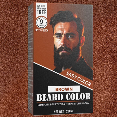 Wrixty Brown Beard Gel Chemical-Free Brown Beard Dye – Pure & Safe Formula , Brown