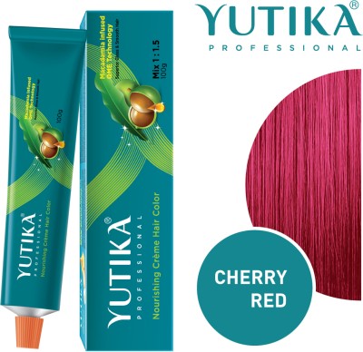 Yutika Creme Based Professional Permanent Hair Colours For Women and Men (100 gm) , Cherry Red