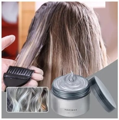 Arcanuy washable instant temporary hair color wax for men & women , grey