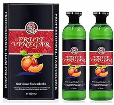 Wrixty fruit vinegar Ammonia Free 10 Minutes Hair Color Gel Contains stable ingredient , BLACK