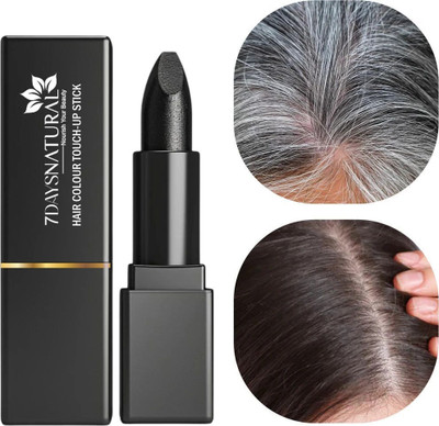 7days natural Instant Hair Colour Herbal Touch Up Stick - Natural Black Root , Black